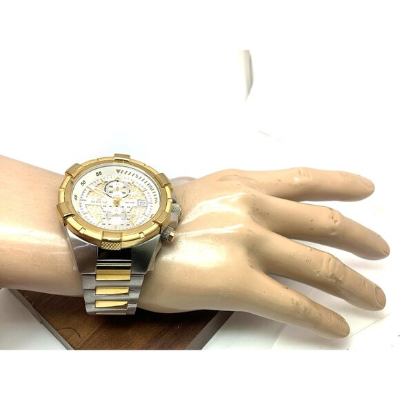 Invicta Men's Watch 28120 Aviator Chronograph Quartz Two Tone Stainless Steel - Picture 5 of 15